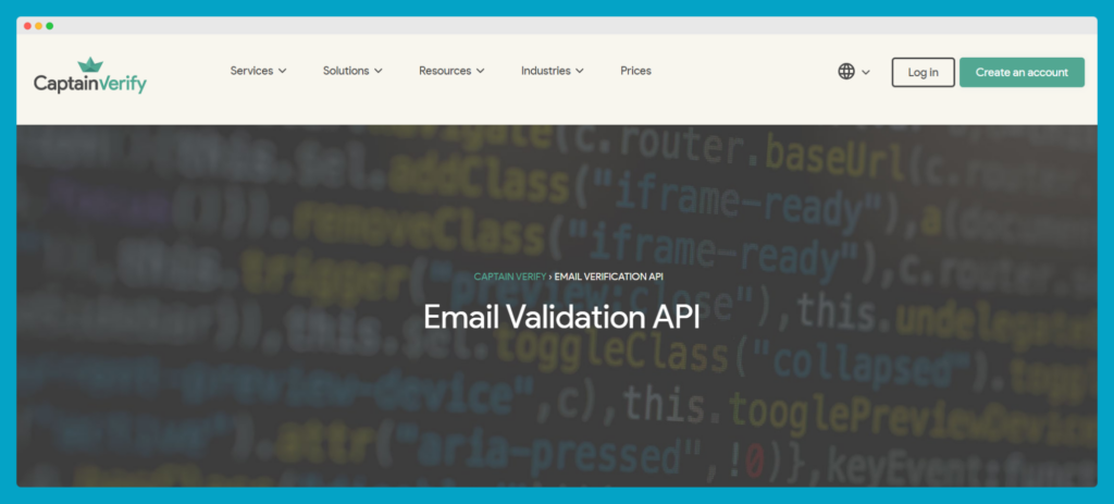 CaptainVerify - API de validation