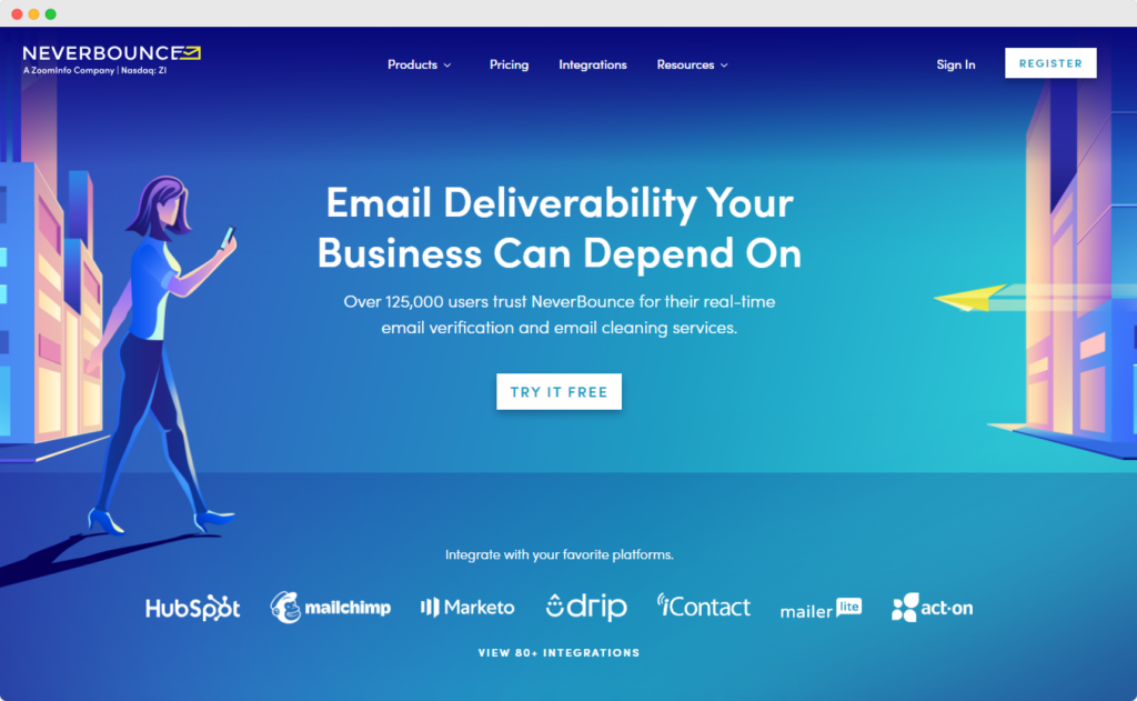 NeverBounce - one of the email list cleaner