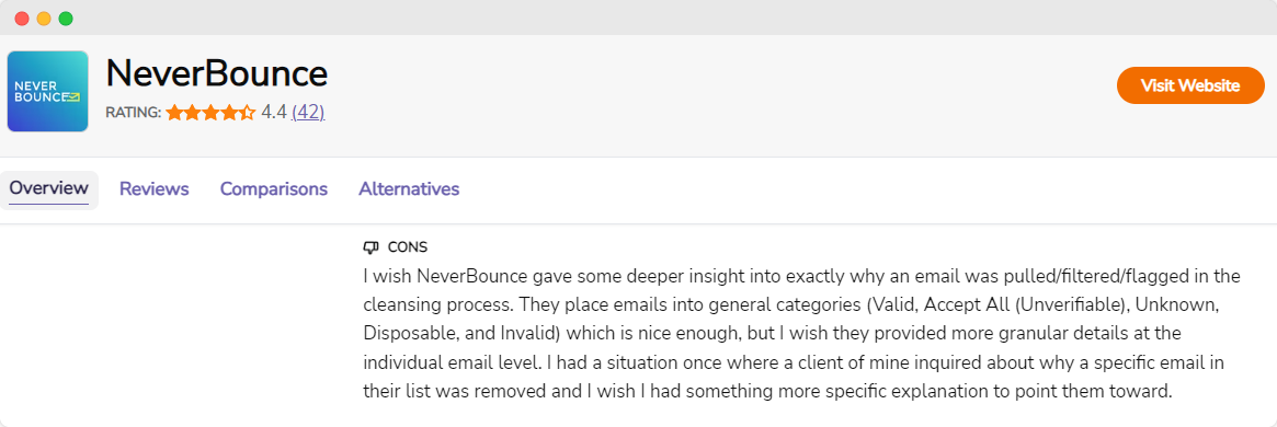 Проверка на имейли NeverBounce - преглед