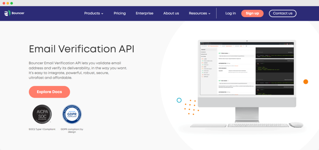 Bouncer API - hjemmeside
