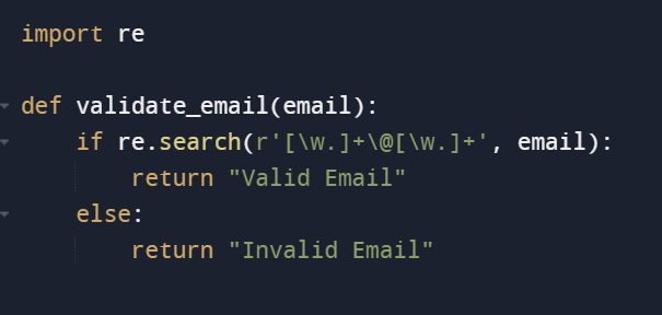 ověřování e-mailů v jazyce Python - ukázka kódu