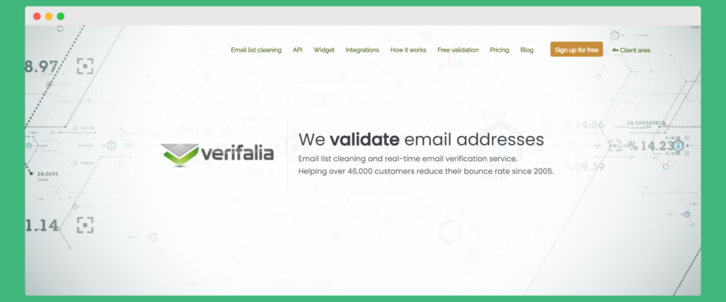 Verifalia - az egyik legjobb ingyenes email ellenőrző
