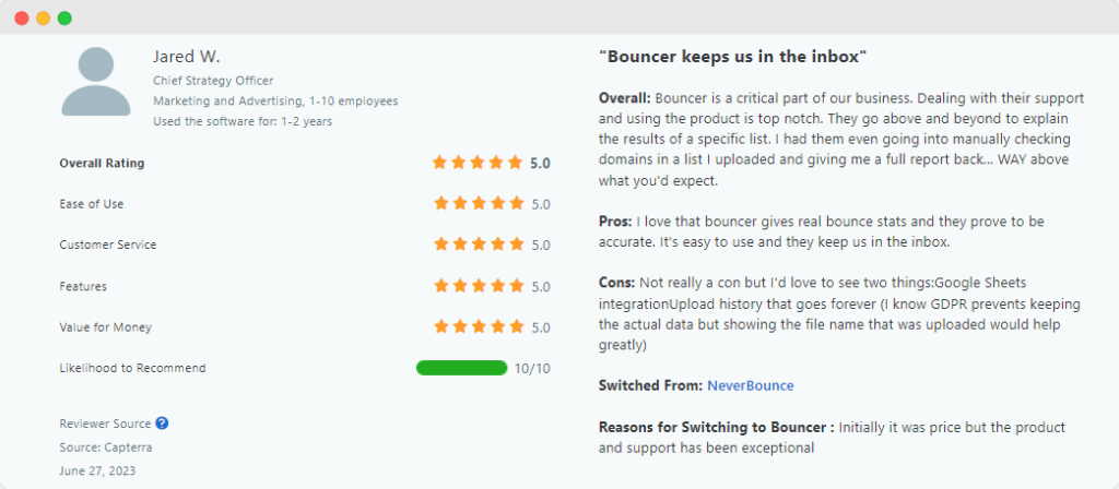 Bouncer's review