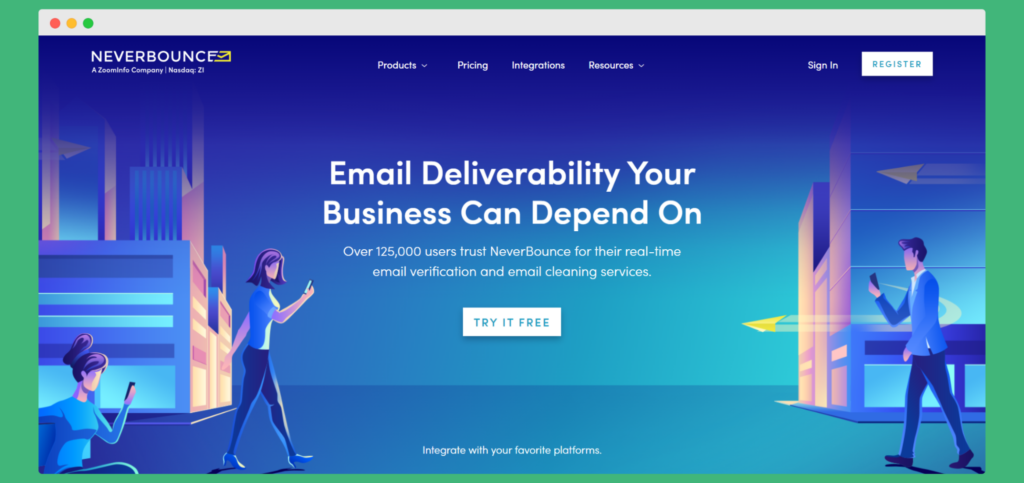 Neverbounce - een van de beste gratis e-mailverificateurs