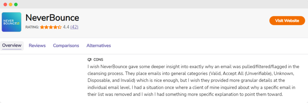 NeverBounce email checker - recensione