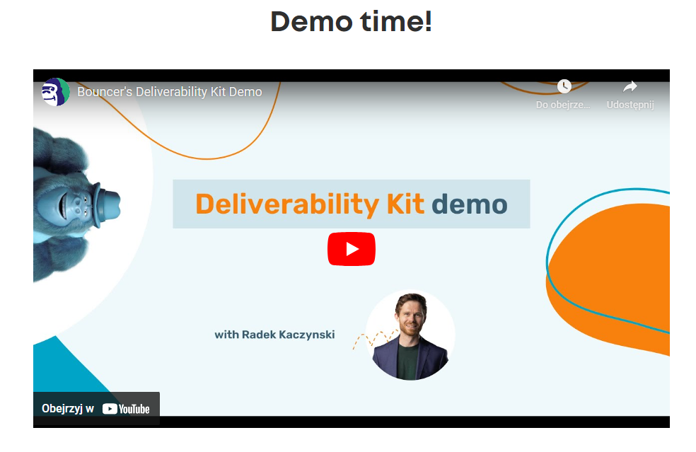 Deliverability kit demo