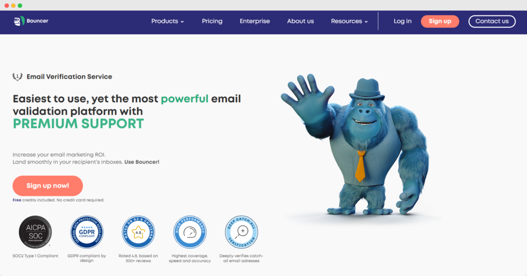 Homepage di Bouncer