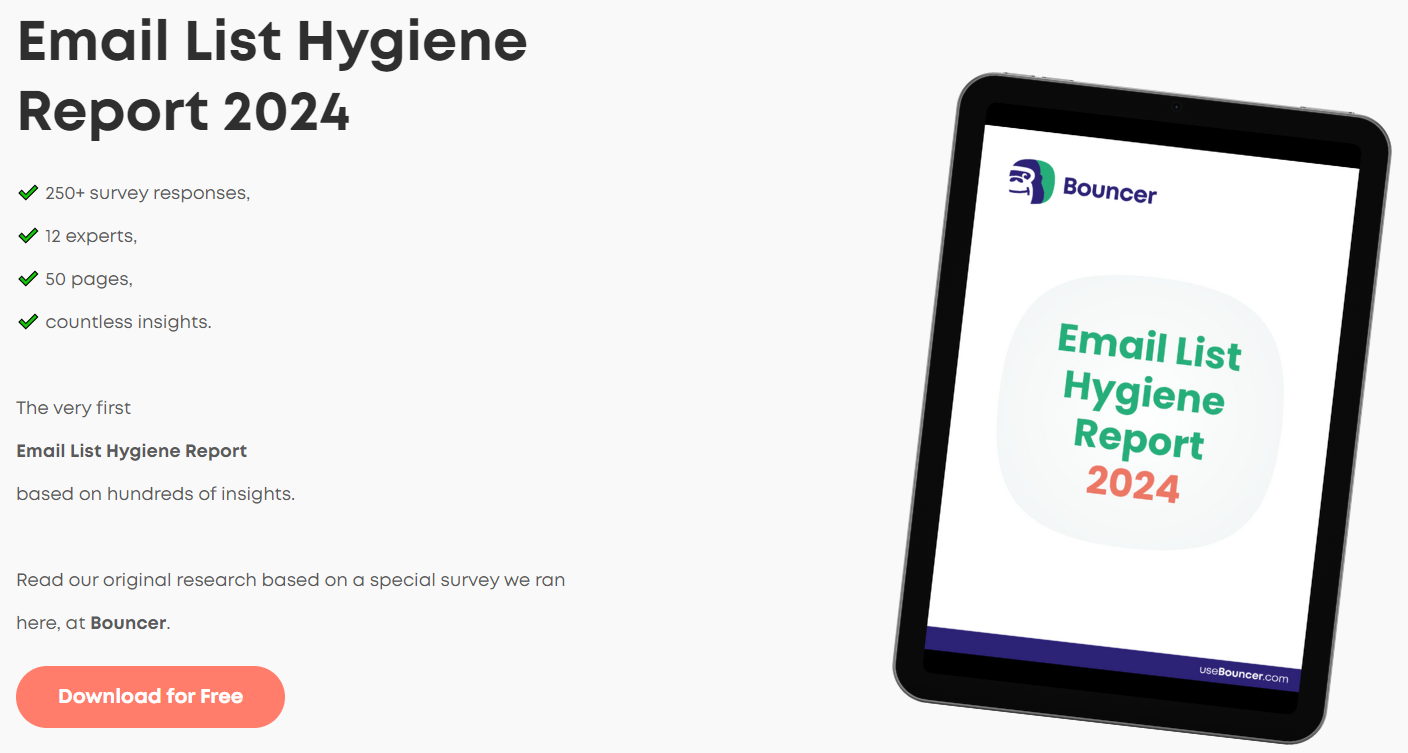 Správa vyhadzovača o hygiene e-mailového zoznamu