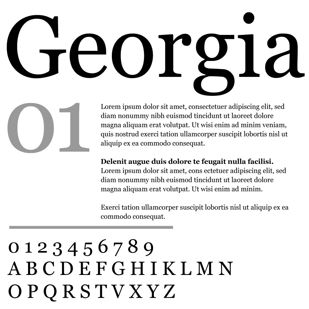 Die Schriftart Georgia