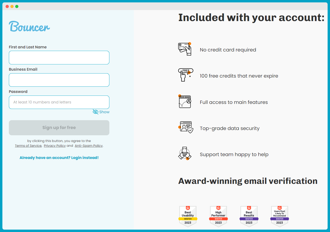 érvényes e-mail lista második lépés