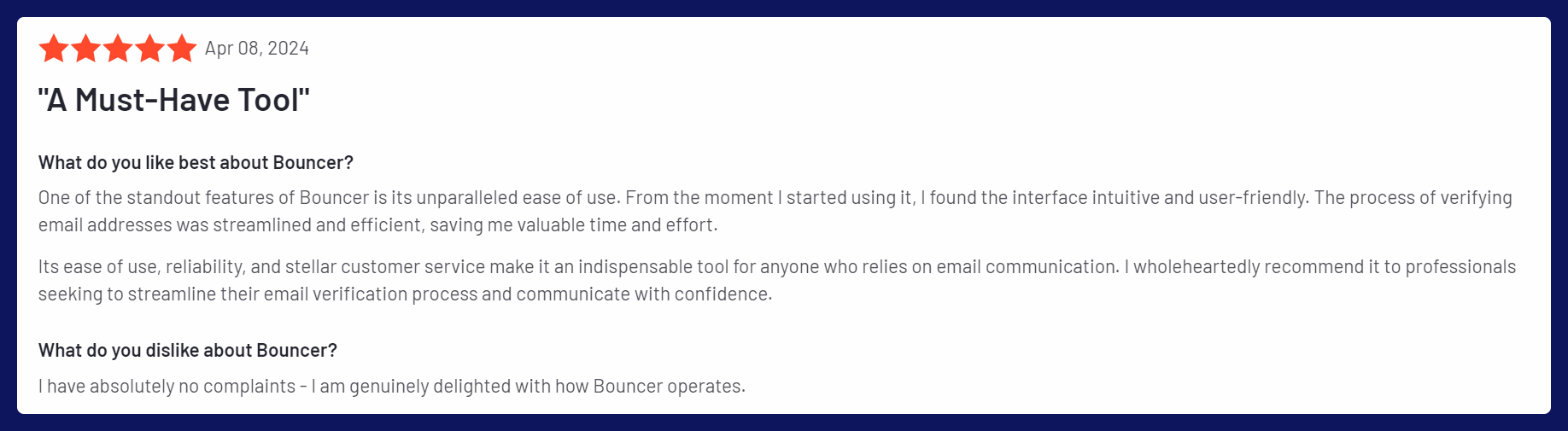 Bouncer's review