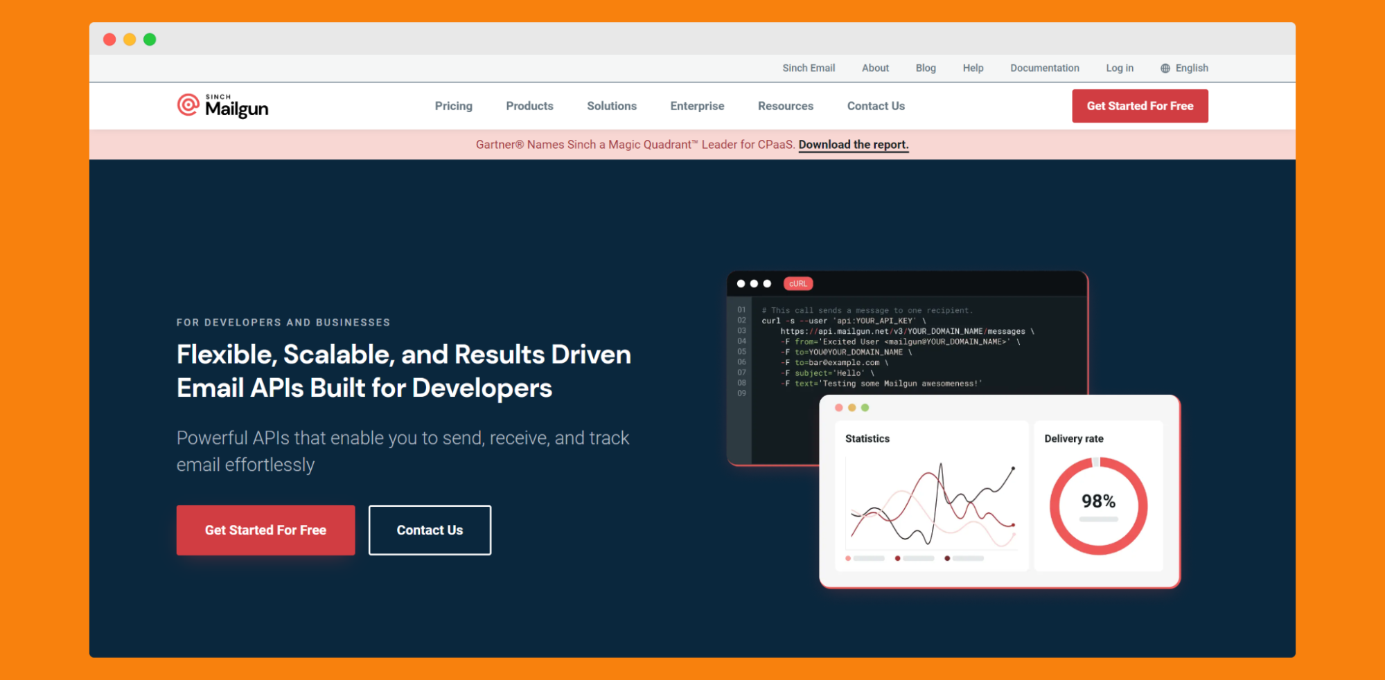 Site web de Mailgun