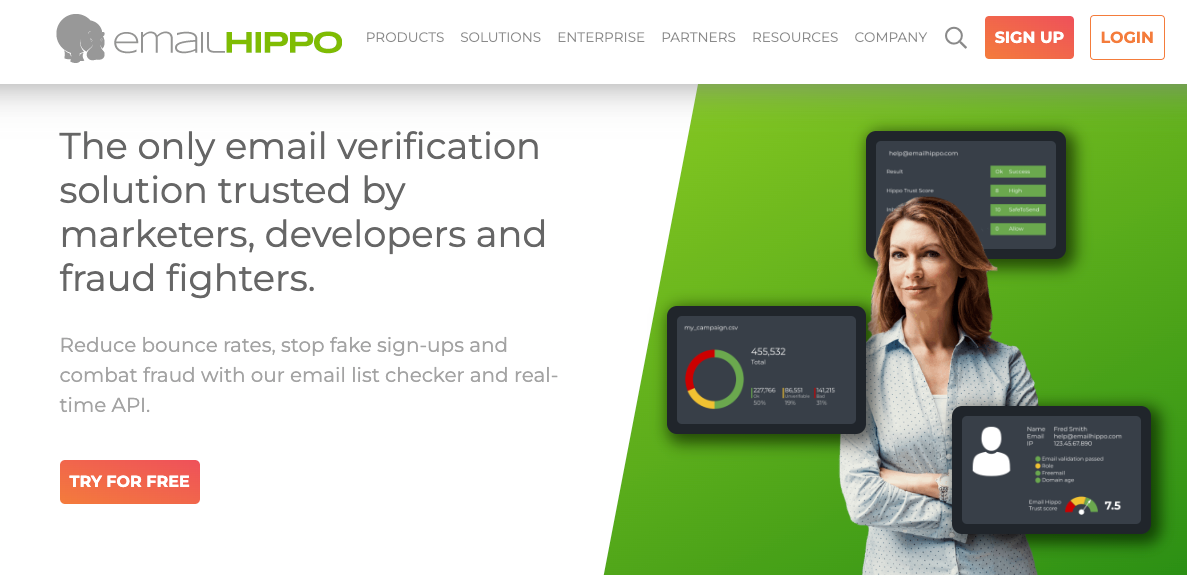 verificador de correo electrónico gratuito email hippo