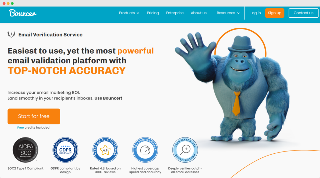 De website van de uitsmijter