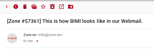 BIMI dans la zone