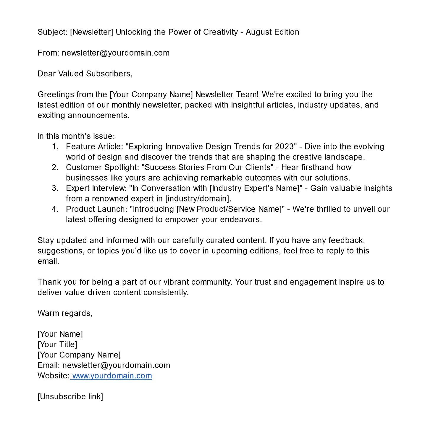 Newsletter