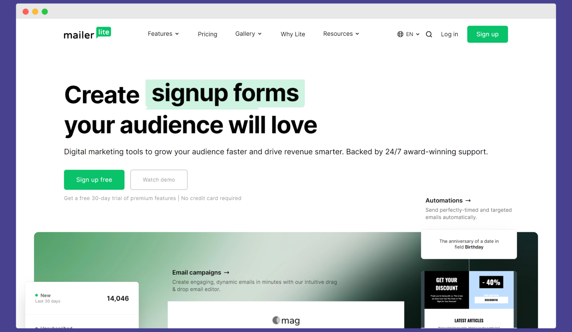 MailerLite - softvér pre e-mailový marketing