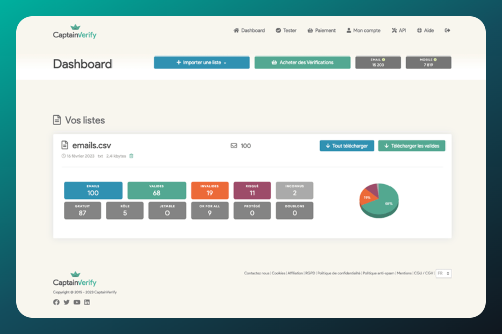 CaptainVerify - информационно табло
