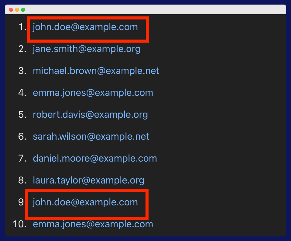 a list of more leads.