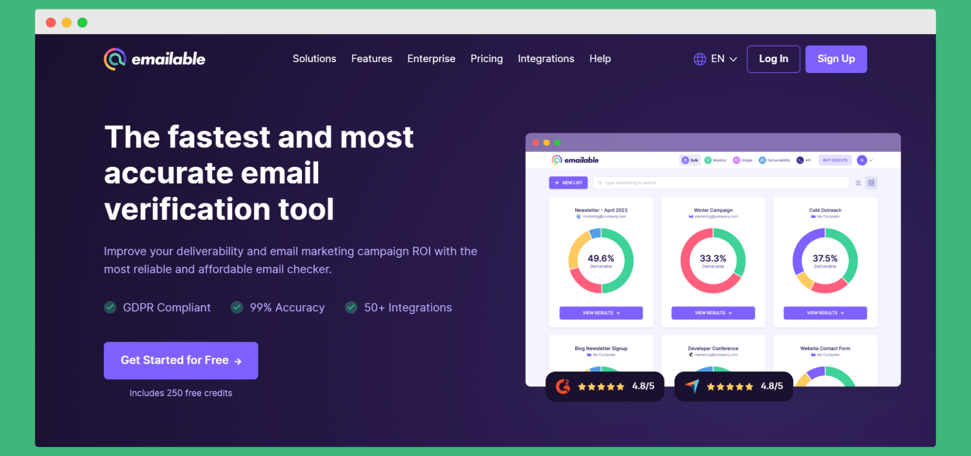Emailable - unul dintre cei mai buni verificatori de e-mail gratuit