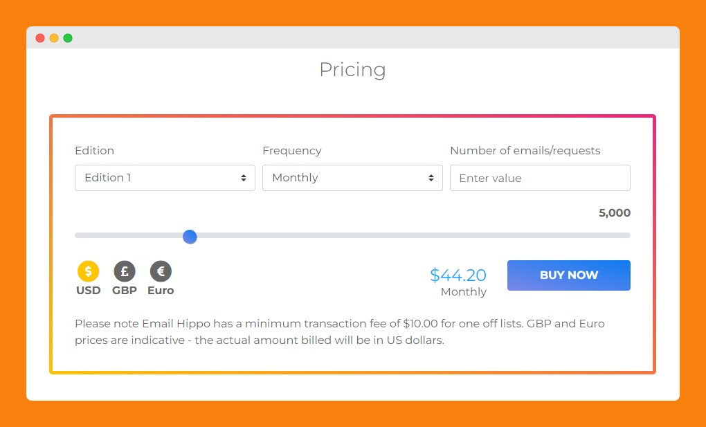 EmailHippo priser