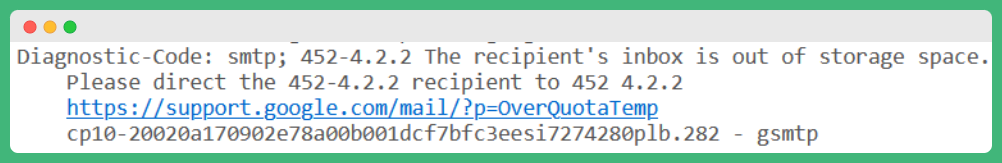 4.2.2 afvisningskode for e-mail