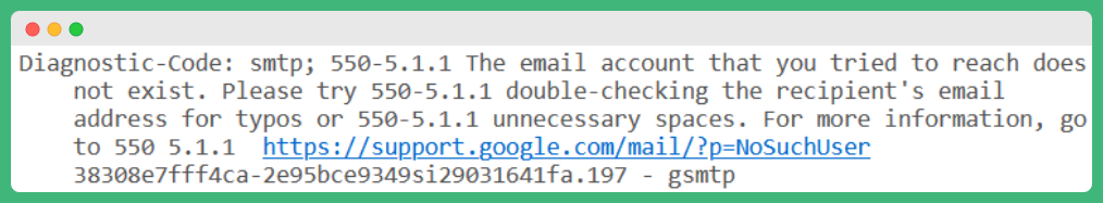5.1.1 kód odmítnutí e-mailu