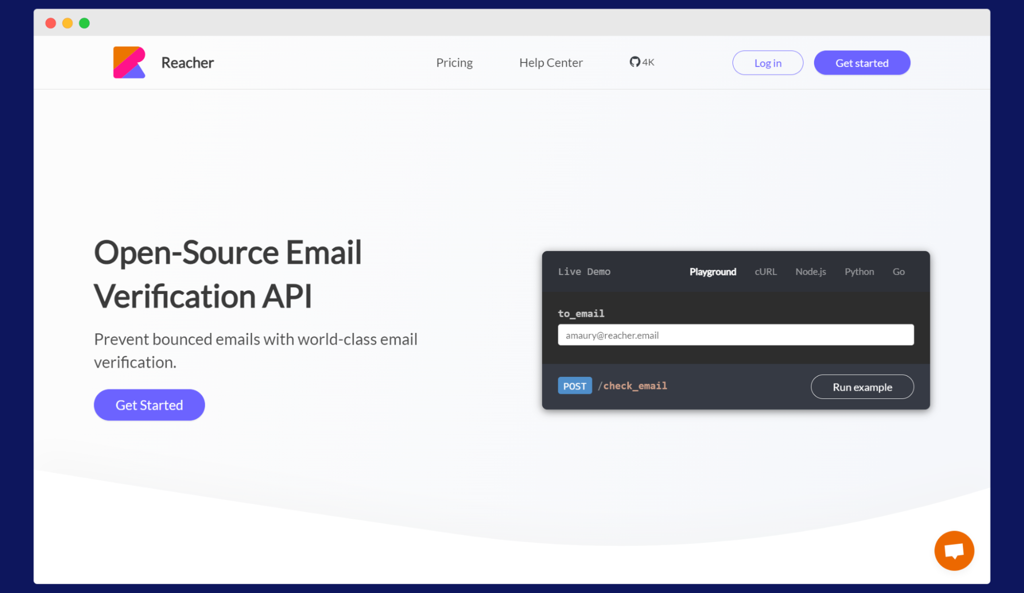 Reacher - online email validator