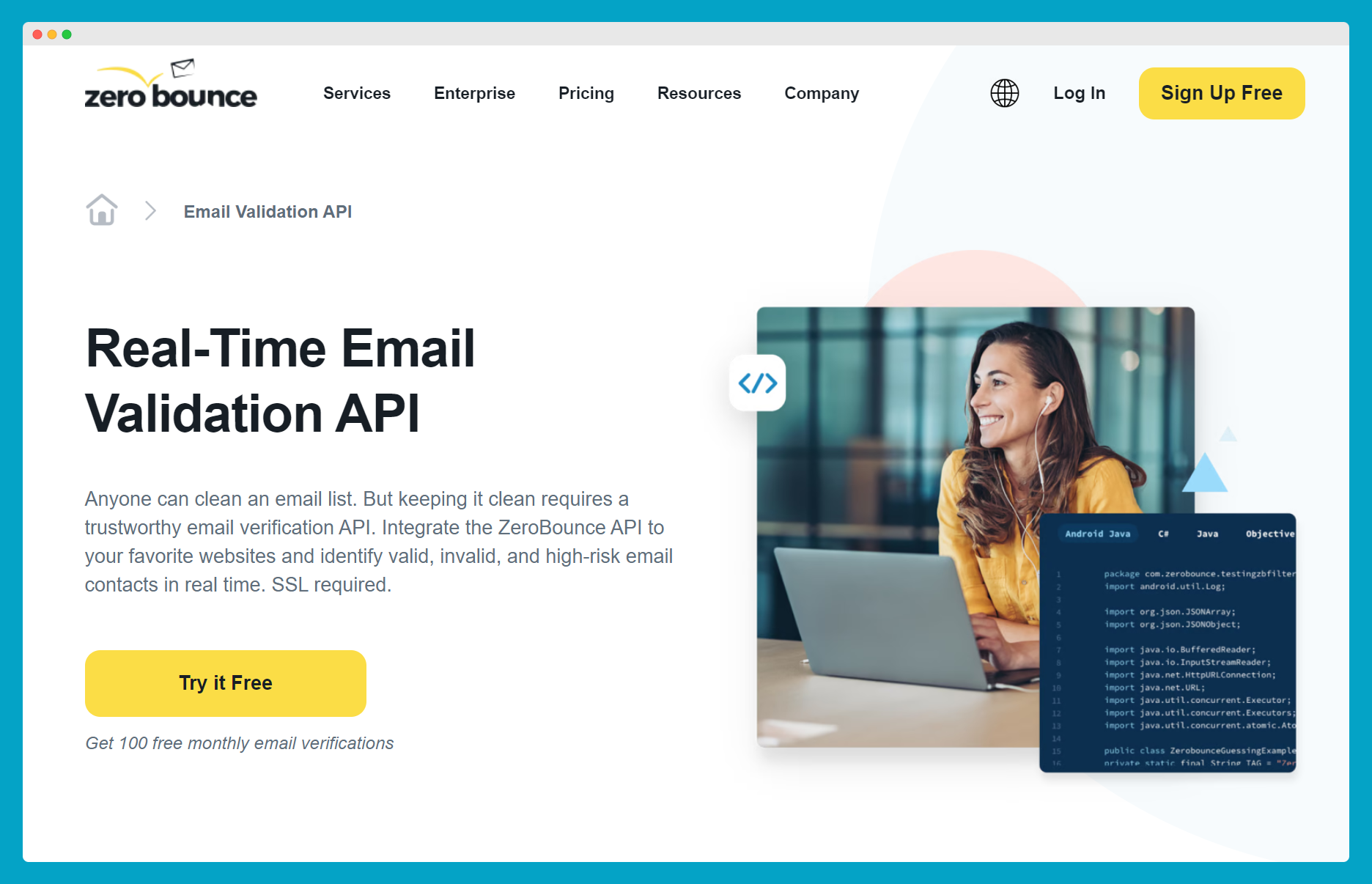 ZeroBounce - API за валидиране