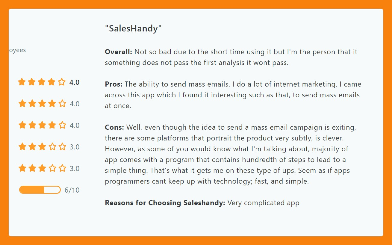 Recenze SalesHandy