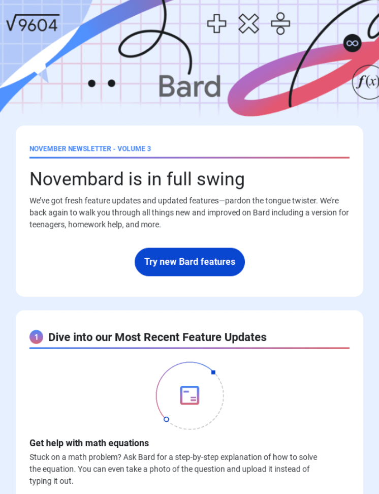 Voorbeeld van marketinge-mails