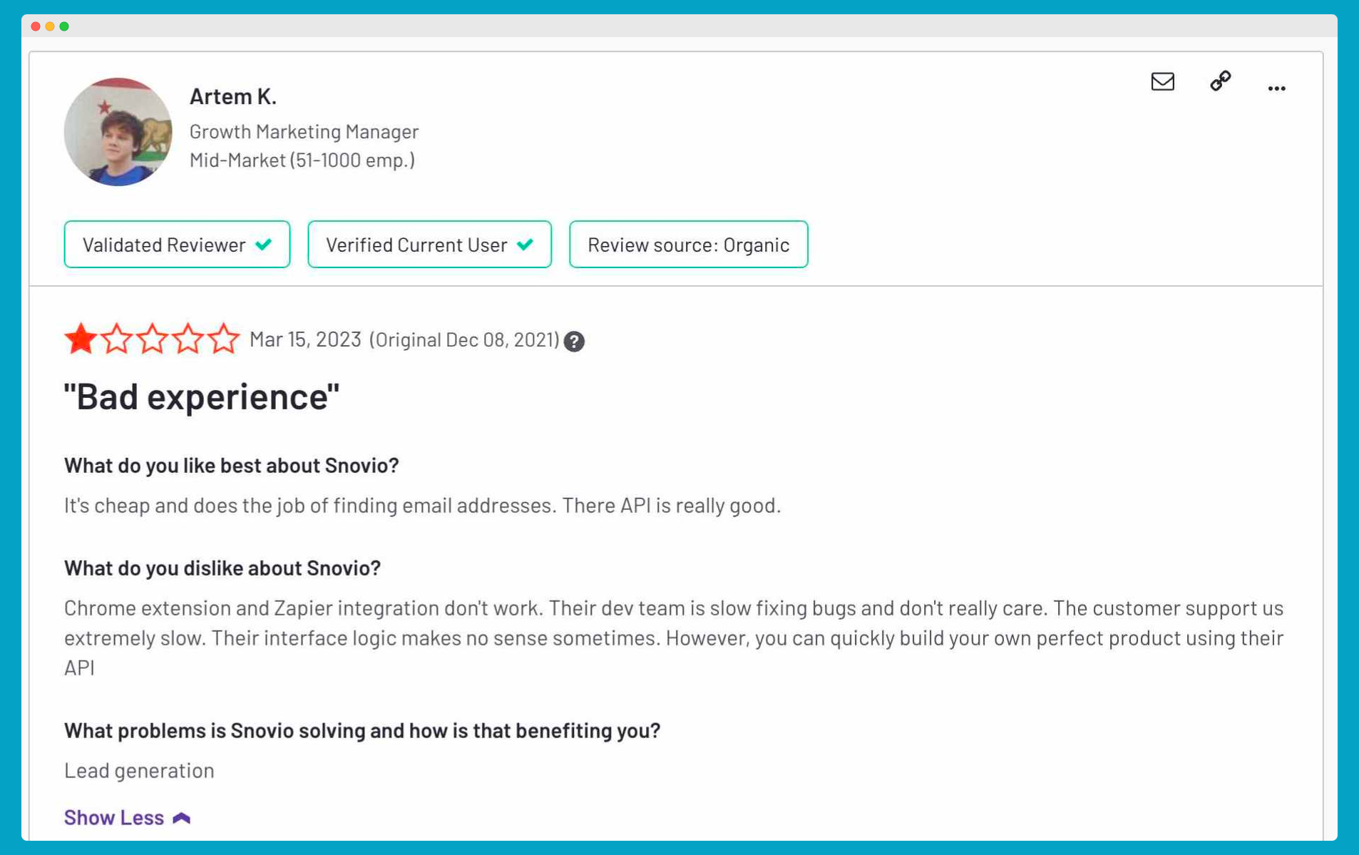 snovio alternatiivid läbivaatamine