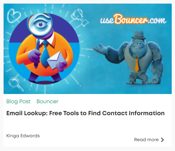 Bouncer's blog post on email lookup