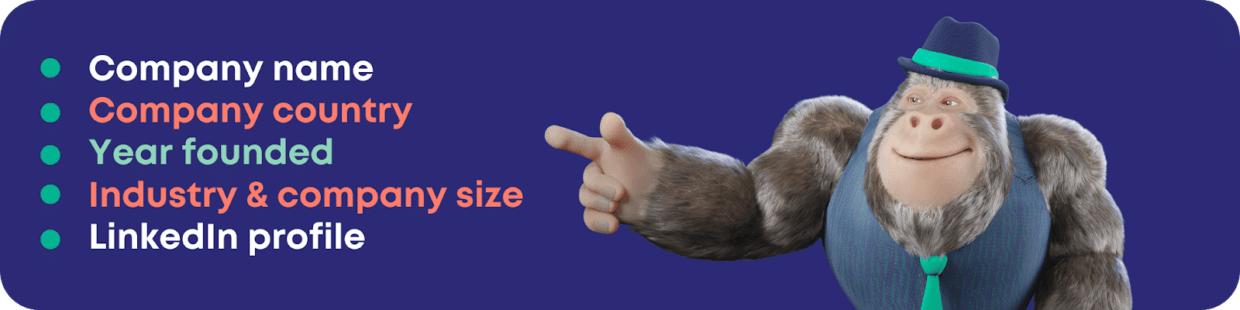 The data that Bouncer enriches companies with