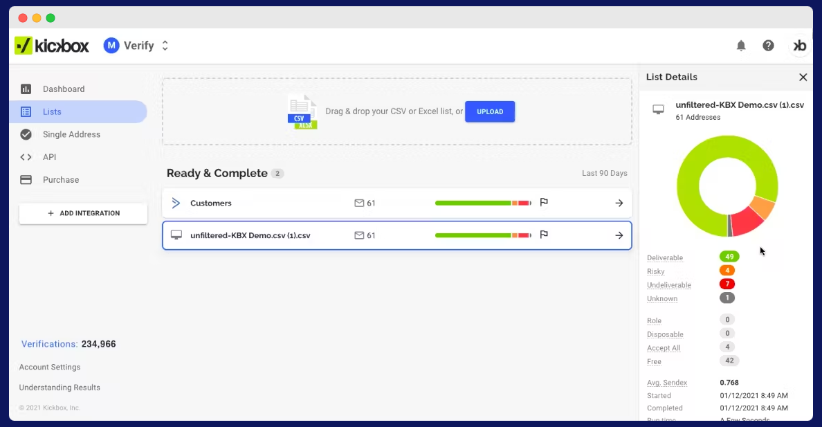 Kickbox dashboard where you can identify common host problems