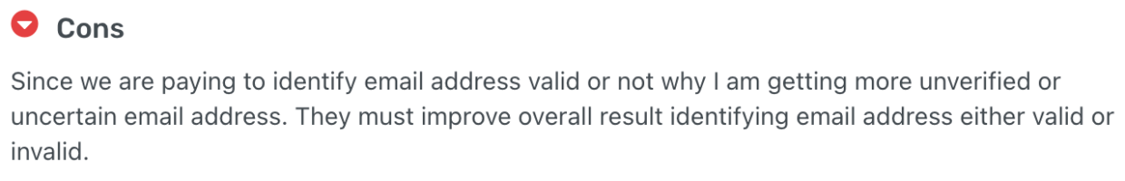 GetApp user review of Neverbounce