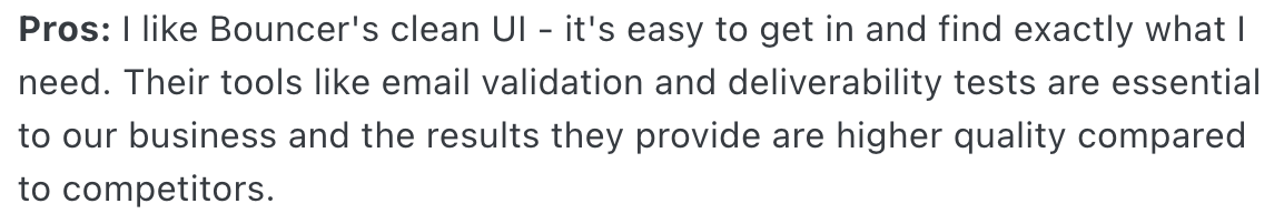 Bouncer review about its clean UI 