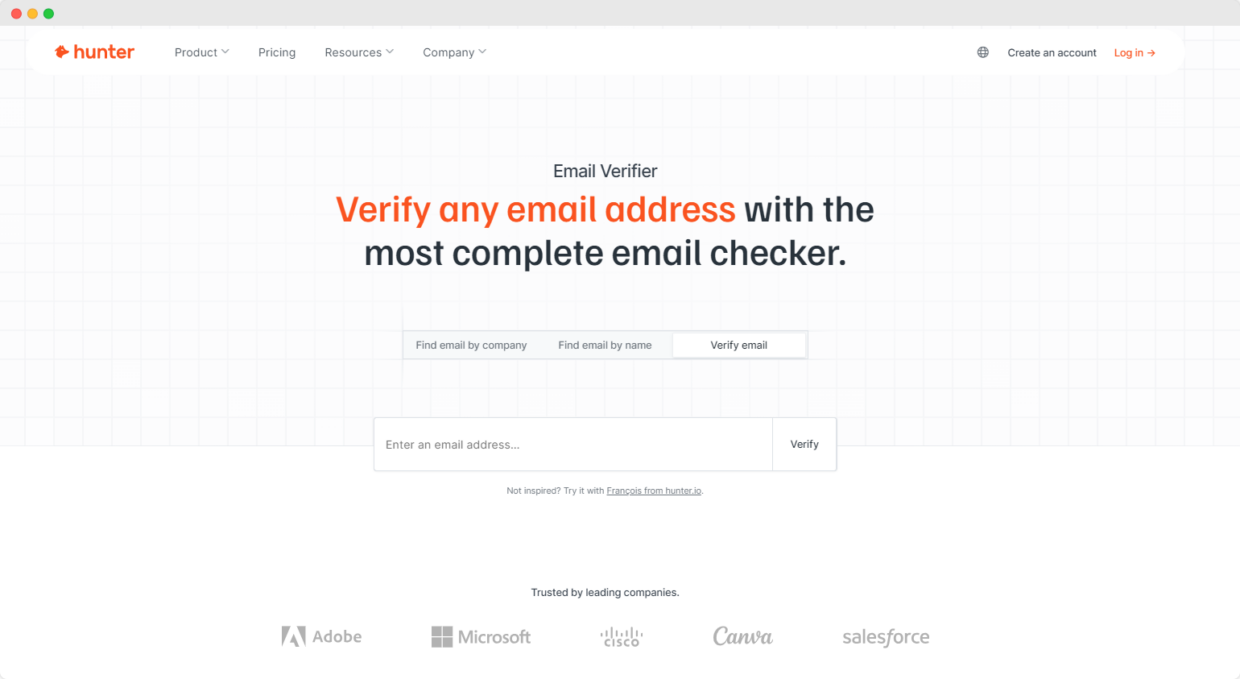 Hunter homepage