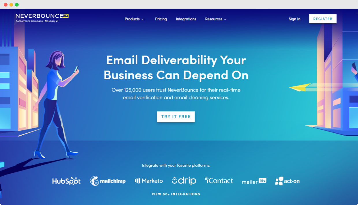 NeverBounce homepage