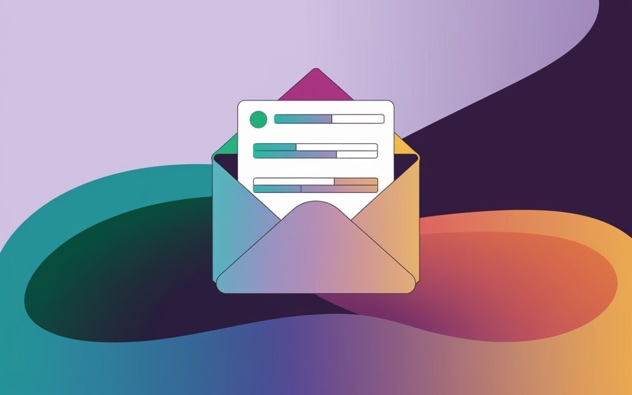 A colorful email envelope.