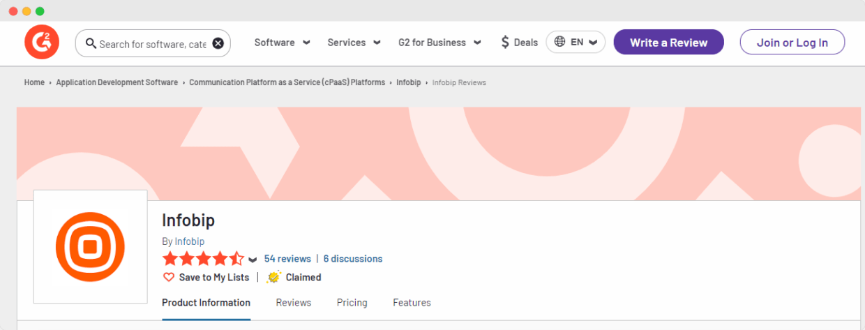 Infobip reviews g2.