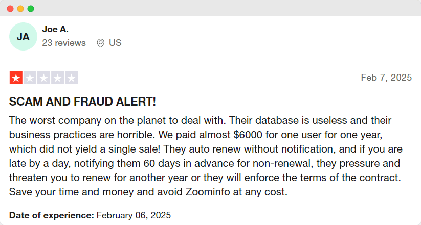 is zoominfo legit? aspect number 2