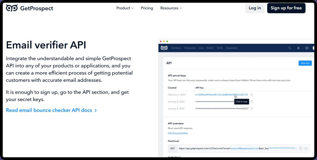 api getprospect