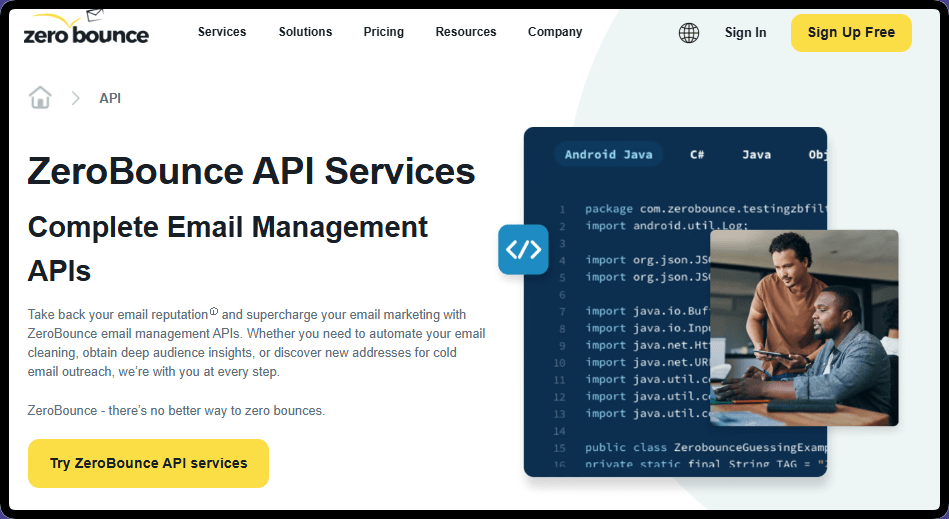api zerobounce