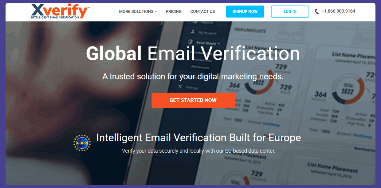 Xverify homepage