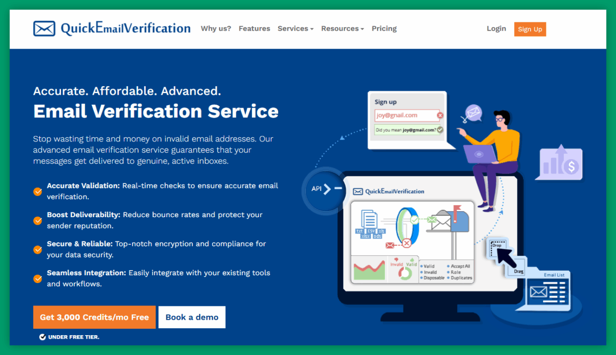 Mailmeteor 대안으로서의 QuickEmailVerification