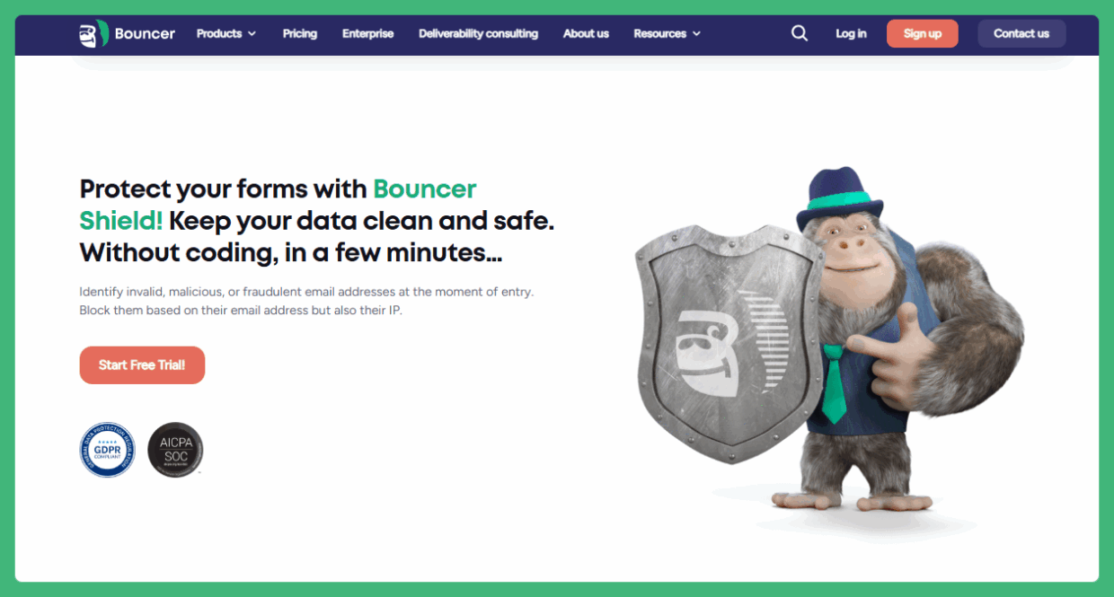 Bouncer Shield page