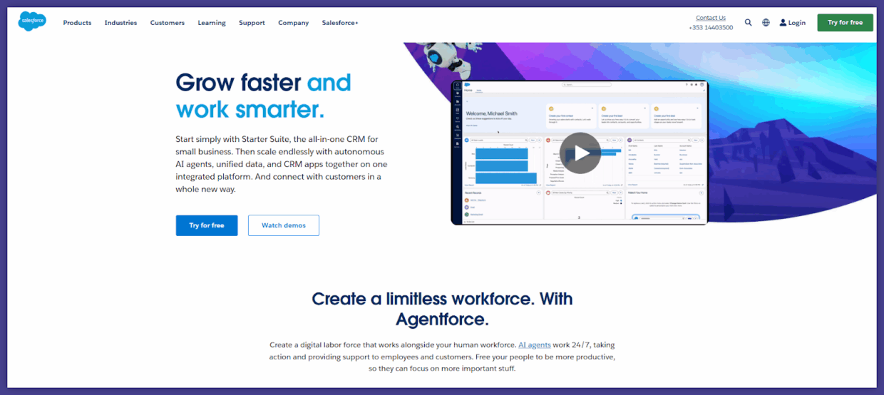 Salesforce homepage