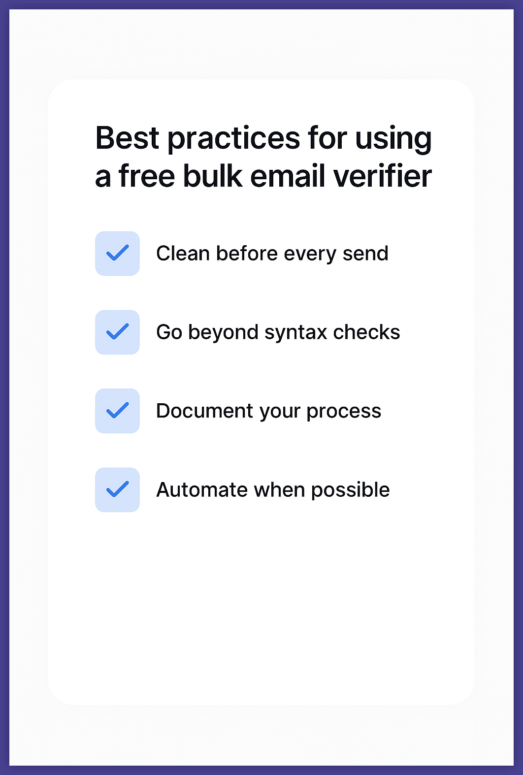 free bulk email verifier best practices