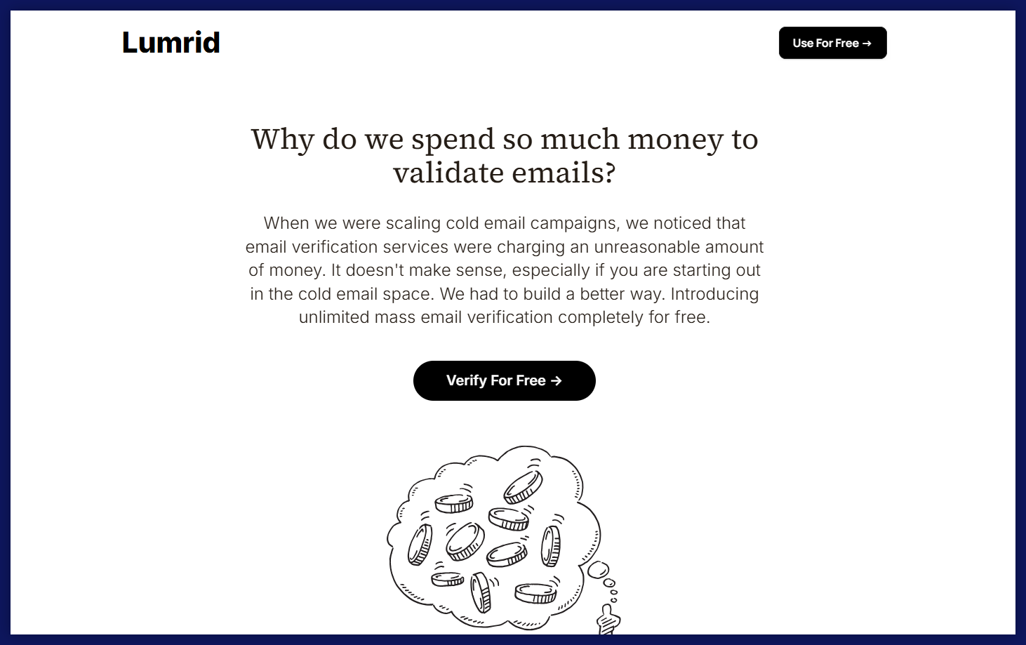 Lumrid 电子邮件列表验证页面